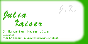julia kaiser business card